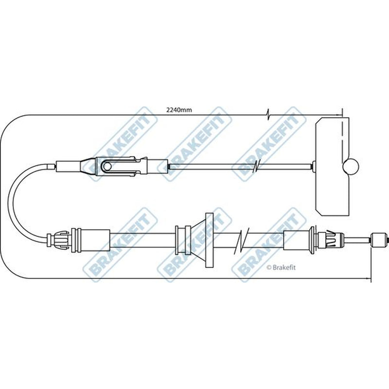 Apec Handbrake Cable Centre fits Opel Vivaro A 2001-2014 1.9 2.0 2.5