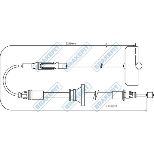 Apec Handbrake Cable Centre fits Opel Vivaro A 2001-2014 1.9 2.0 2.5