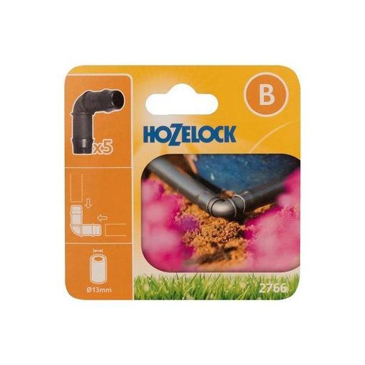 Hozelock 2766 90° Elbow Connector 13mm (Pack 5) Hozelock - NN4 Online