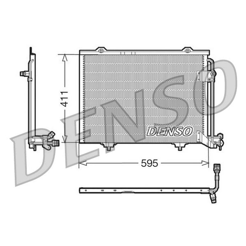 Denso Air Conditioning Condenser fits Mercedes-Benz C-Class 1993-2000