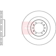 Apec Front Brake Vented Discs & Pads fits Mitsubishi L200 1996-2007 2.5 2.8 3.0