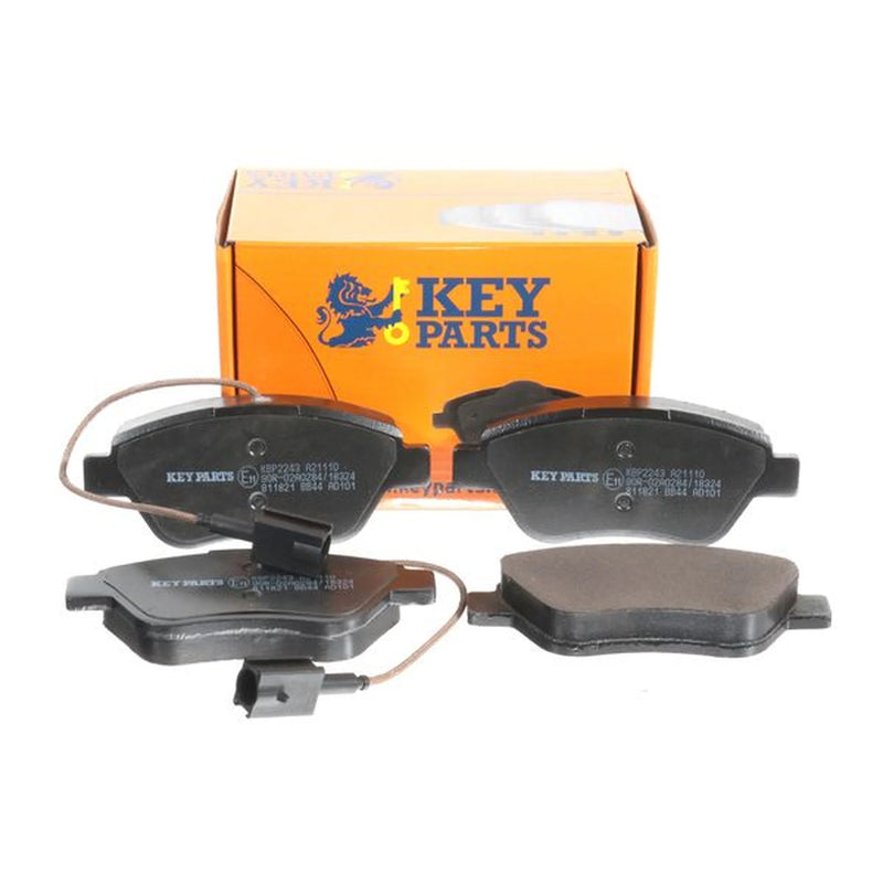 Key Parts 4 x Front Brake Pad Set fits Citroën E-Mehari 2016 on