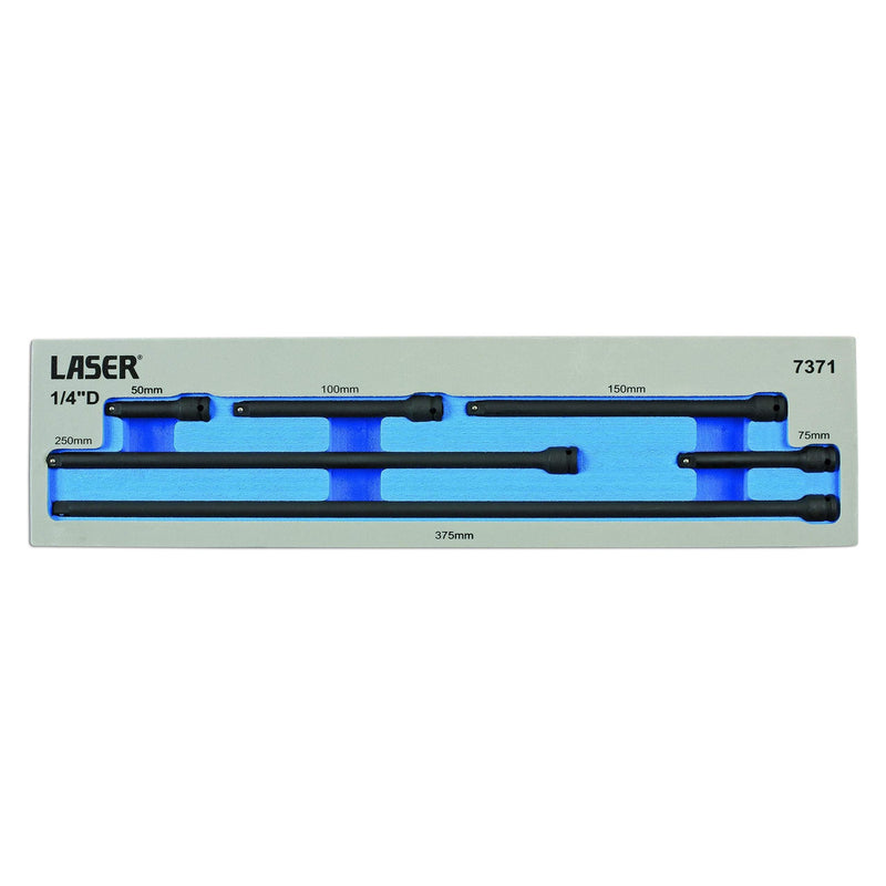 Laser Impact Extension Bar Set 1/4"D 6pc 7371 Laser - Dynamic Drive