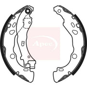 Apec Brake Shoe Set Axle Kit fits Citroën C2 2003-2012 1.1 1.4