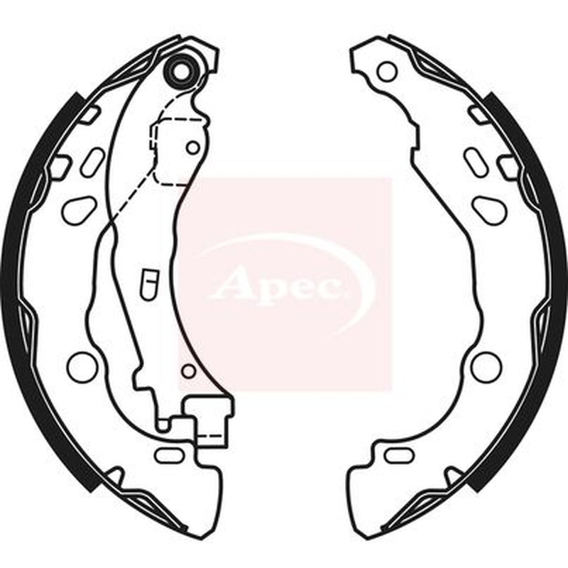 Apec Brake Shoe Set Axle Kit fits Citroën C2 2003-2012 1.1 1.4