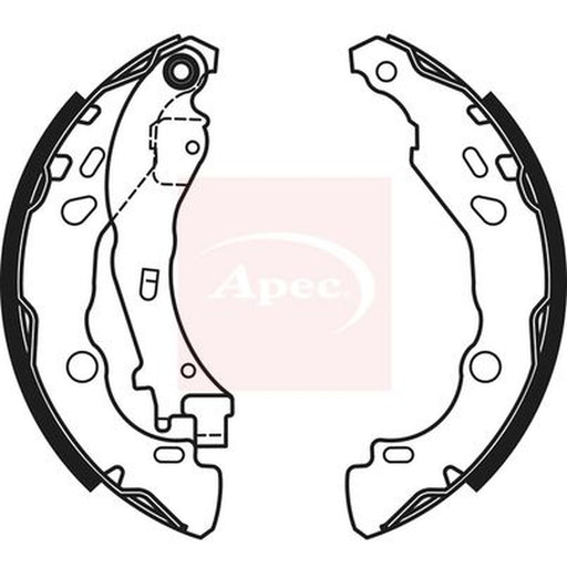 Apec Brake Shoe Set Axle Kit fits Citroën C2 2003-2012 1.1 1.4