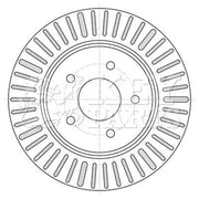 Key Parts 2 x Vented Rear Brake Discs KBD5424-x2