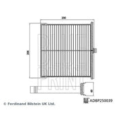 Blue Print Cabin Air Filter (Pollen Filter) fits Mazda 3 2018-2021 1.5 1.8 2.0