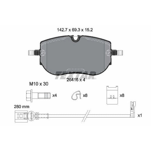 Textar Front Brake Pad Set 2641601
