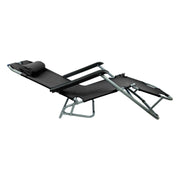 Leisurewize Easi-Recline Sun Lounger Chair - Black Garden Camping Caravan Lesisurewize  - Dynamic Drive