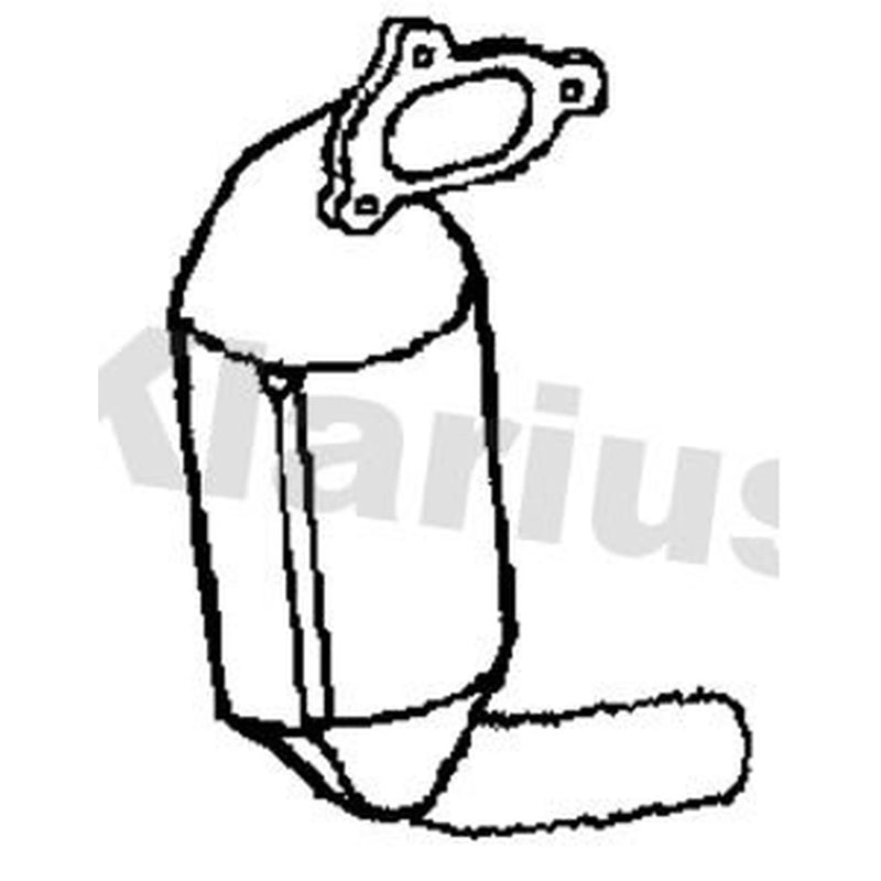 Klarius Catalyst Type Approved With Pipe Front fits Fiat 500 2007 on 1.3