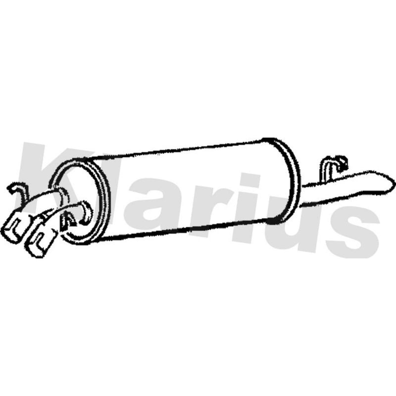 Klarius Box With Tail Pipe Rear fits Opel Senator A 1983-1984 2.5