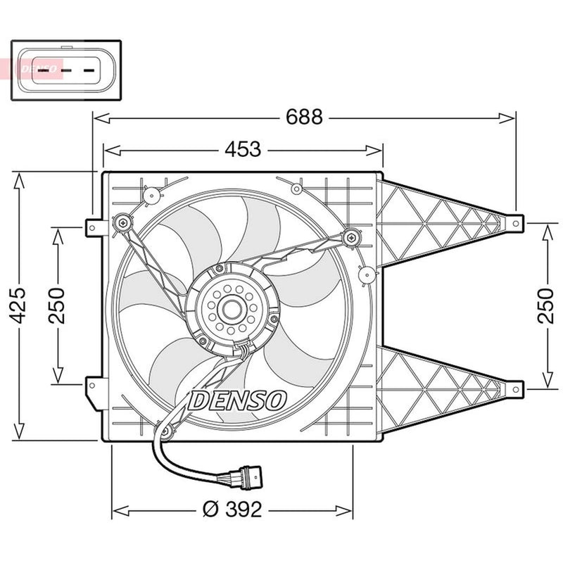 Denso Engine Cooling Fan fits Seat Cordoba 2002-2009 1.4