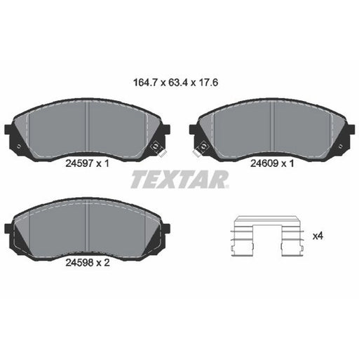 Textar Front Brake Pad Set 2459701