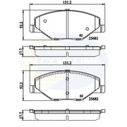 Comline Front & Rear Brake Discs & Pads fits Skoda Rapid 2015-2022 1.6