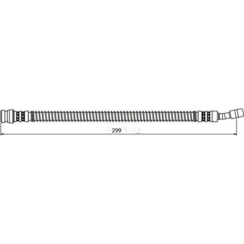 Apec Brake Hydraulic Hose Line Front fits Hyundai I10 I 2007-2013 1.0 1.1 1.2