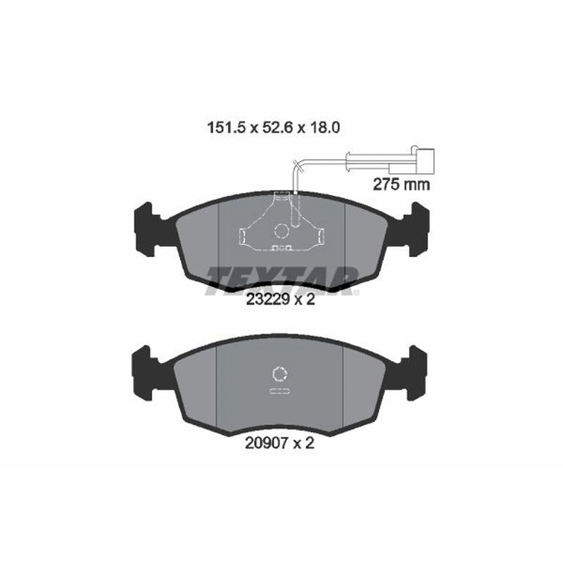 Textar Brake Pad Set 2322901