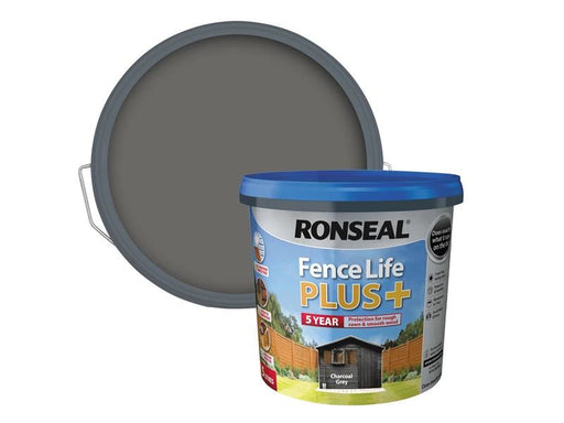 Ronseal Fence Life Plus+ Charcoal Grey 5 litre Ronseal - Dynamic Drive