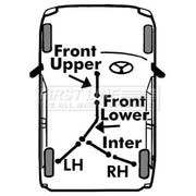 First Line Handbrake Cable Centre fits Opel Corsa C 2000-2009 1.0 1.2 1.3 1.7