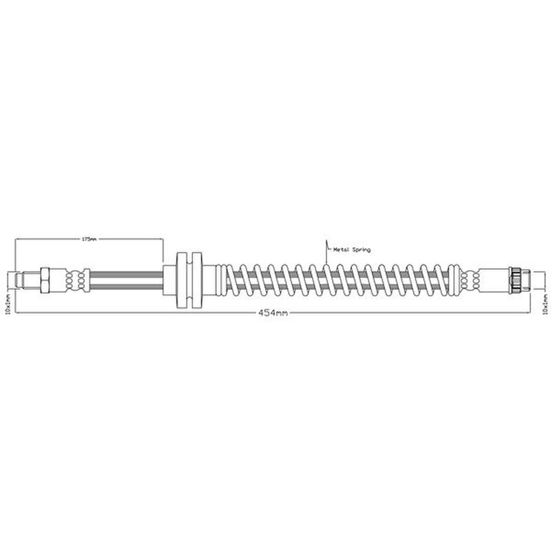 Abtex Brake Hydraulic Hose Line Front fits Renault Grand Scénic II 2004-2009