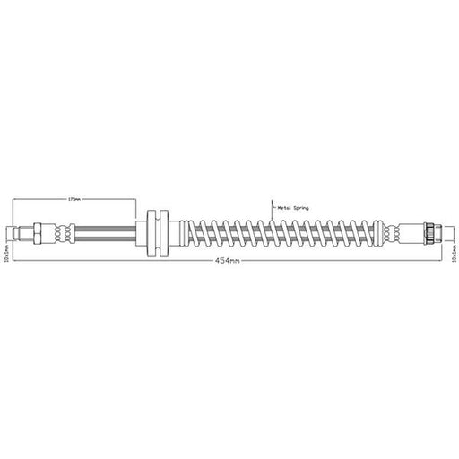 Abtex Brake Hydraulic Hose Line Front fits Renault Grand Scénic II 2004-2009