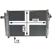Mahle Air Conditioning Condenser fits Hyundai Getz 2003-2005 1.3