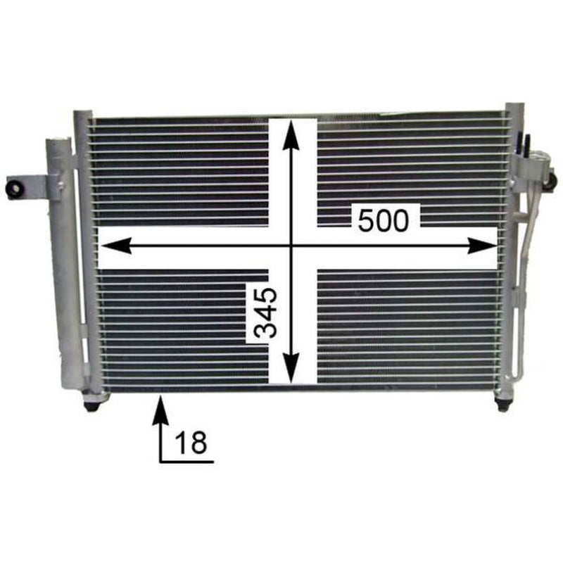 Mahle Air Conditioning Condenser fits Hyundai Getz 2003-2005 1.3