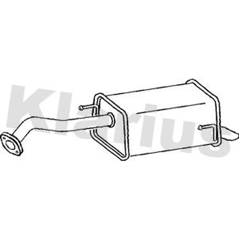 Klarius Box With Tail Pipe Rear fits Nissan Note 2006-2012 1.5
