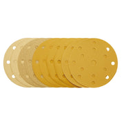 Draper Gold Sanding Discs with Hook & Loop, 150mm, Assorted Grit - 120G, 180G - image 1