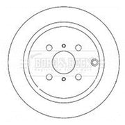 Borg & Beck Rear Brake Solid Discs & Pads fits Toyota Corolla 2001-2007