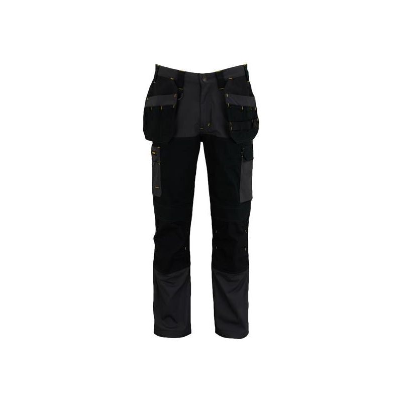 Stanley® Clothing Dixon Slim Fit Trousers Grey/Black Waist 38in Leg R STANLEY® Clothing - Dynamic Drive