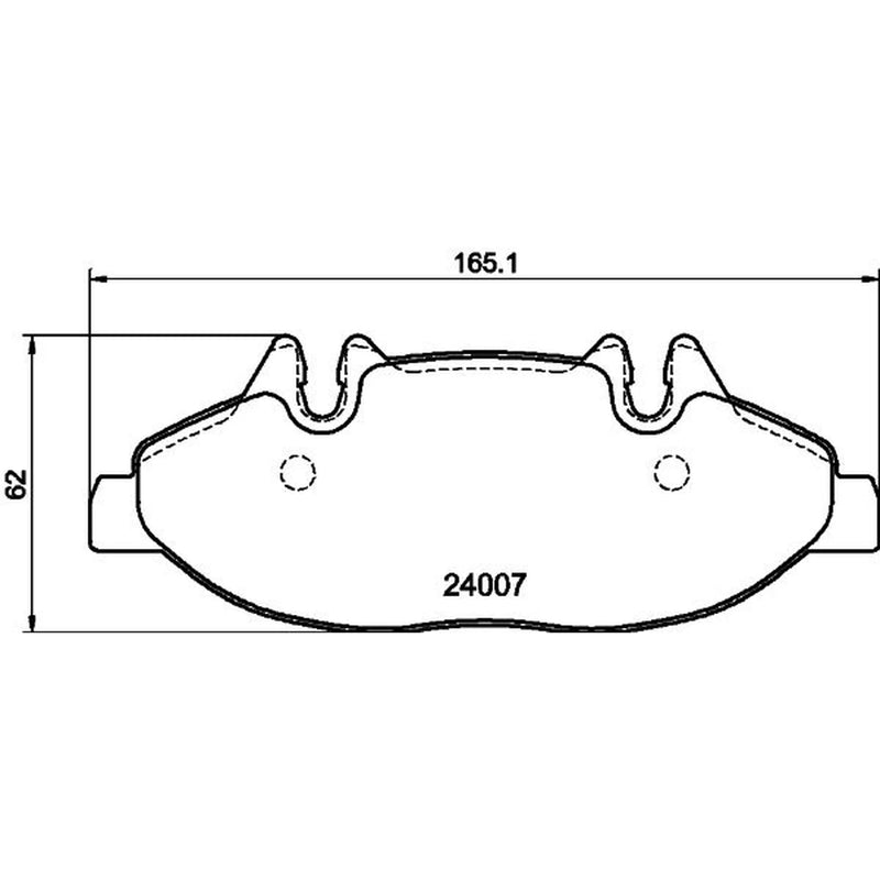 DON Front Brake Pad Set fits Mercedes-Benz Viano 2003-2007