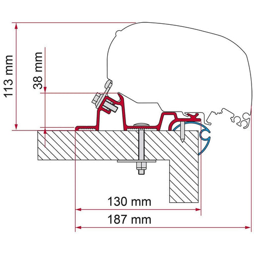 Fiamma Adapter Caravan Standard 370 (98655Z180) Fiamma - Dynamic Drive