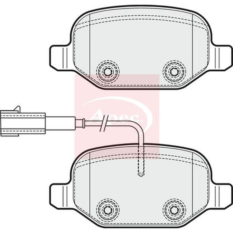 Apec Front & Rear Pads fits Alfa Romeo Mito 2008-2018 0.9 1.4