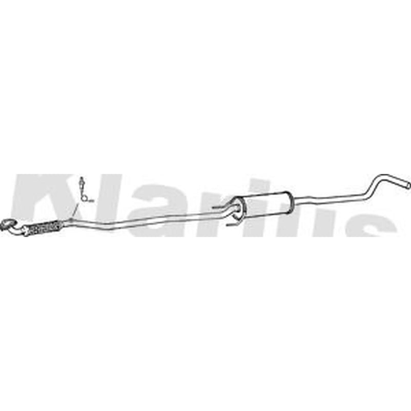 Klarius Box With Centre Pipe Centre fits Opel Corsa C 2000-2009 1.2 1.4