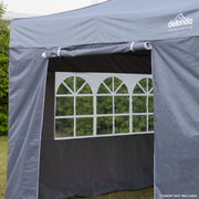Dellonda Side Walls/Doors/Windows for Gazebo/Marquee Fits 2 x 2m Models - Grey Dellonda - Dynamic Drive