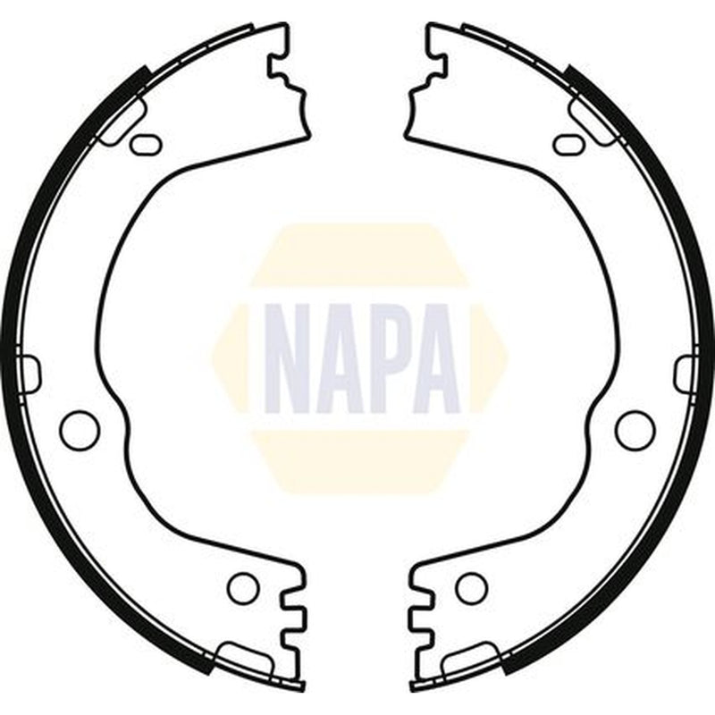 NAPA Parking Brake Shoe Set fits Hyundai Santa Fé II 2009-2012 2.0 2.2