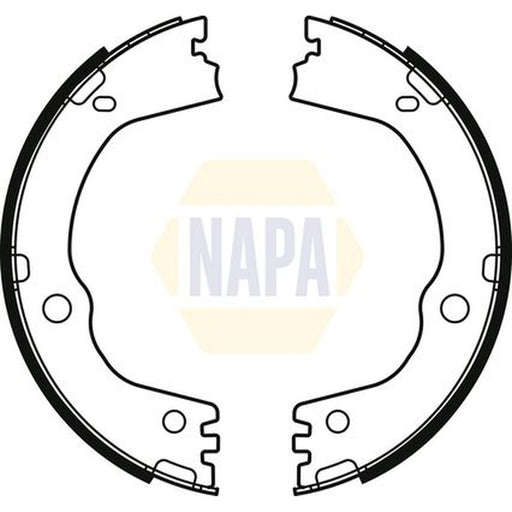 NAPA Parking Brake Shoe Set fits Hyundai Santa Fé II 2009-2012 2.0 2.2