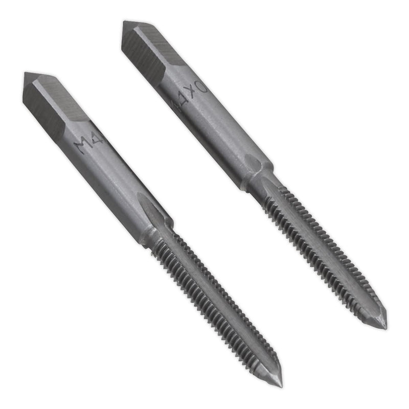 Sealey Tap Set 2pc (Taper & Plug) M4 x 0.7mm TSM4 Sealey - Dynamic Drive