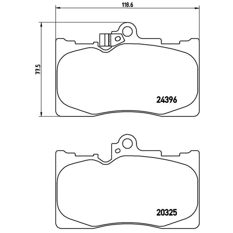 Brembo Front & Rear Pads fits Lexus Gs 2005-2011
