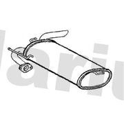 Klarius Box With Tail Pipe Rear fits Vauxhall Antara A 2010-2015 2.2