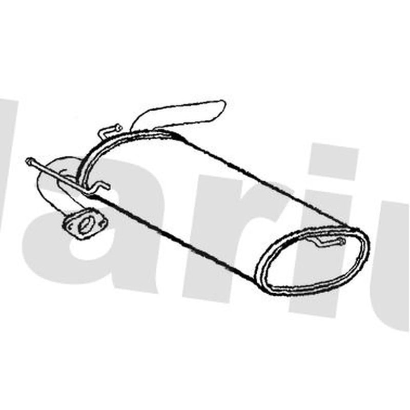 Klarius Box With Tail Pipe Rear fits Vauxhall Antara A 2010-2015 2.2