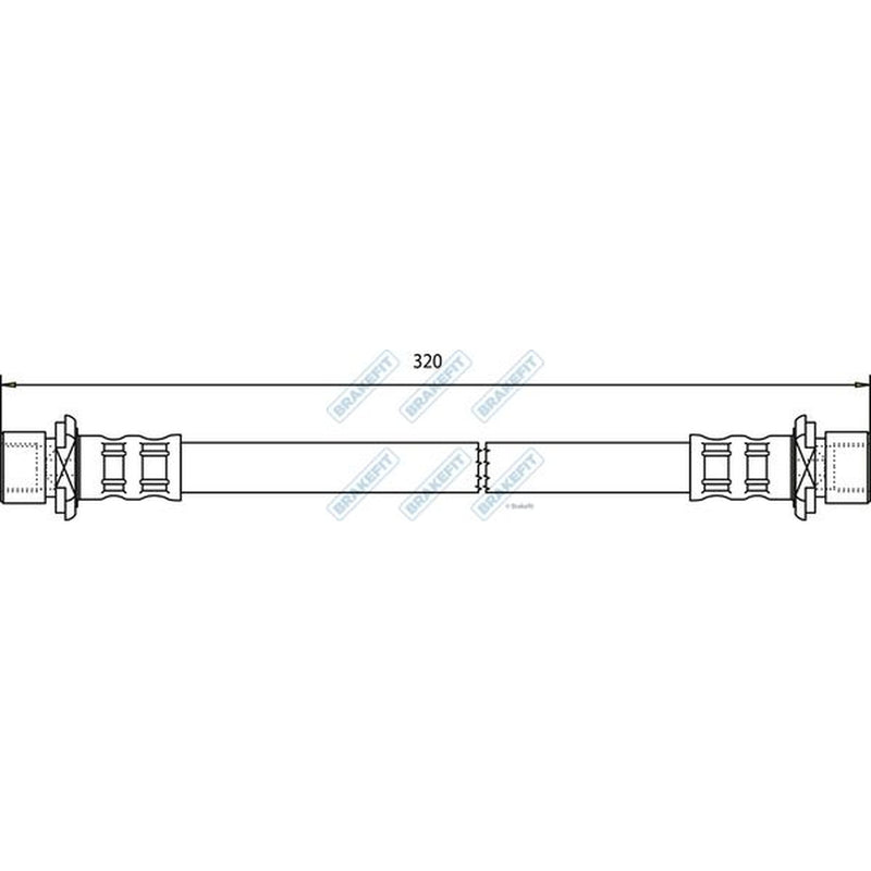 Apec Brake Hydraulic Hose Line Rear fits Toyota Rav 4 2000-2005 2.0