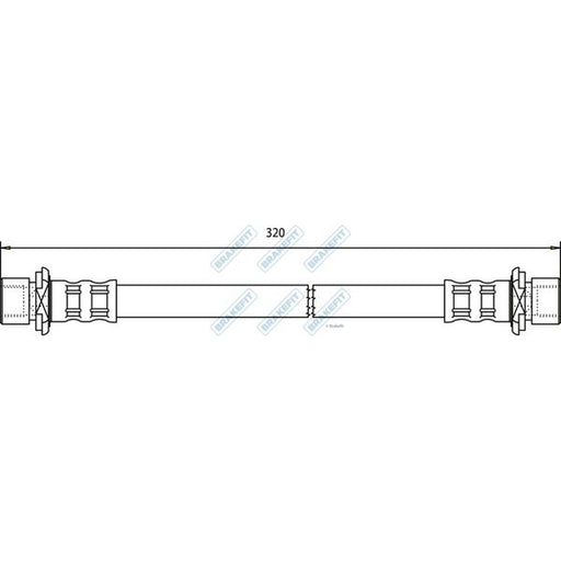 Apec Brake Hydraulic Hose Line Rear fits Toyota Rav 4 2000-2005 2.0