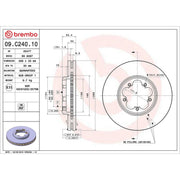 Brembo 2 x Front Brake Discs 09.C240.10-x2
