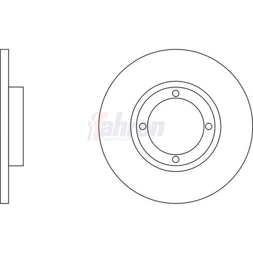 Fahren 2 x Solid Front Brake Discs FBD6205-x2