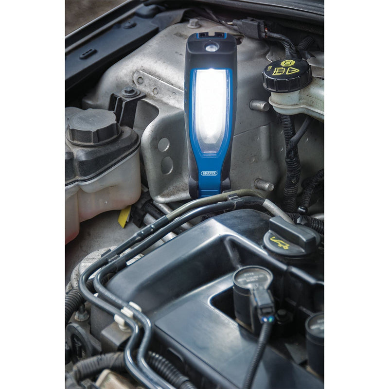 Draper COB/SMD LED Rechargeable Inspection Lamp, 10W, 1,000 Lumens, Blue, 1 x US Draper - Dynamic Drive