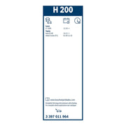 Bosch Conventional Wiper Blade 200mm — H200 fits Lexus Ct 2011 on