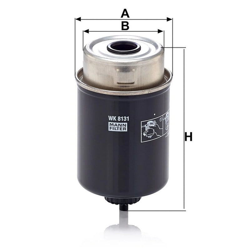 MANN-FILTER Fuel Filter Element fits John Deere Series 6020 2002-2007