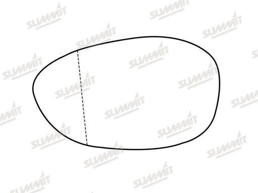 Summit Stick-On Aspheric Mirror Glass fits Alfa Romeo Brera, 4C & 8C Spider LHS Summit - Bars 4 Cars